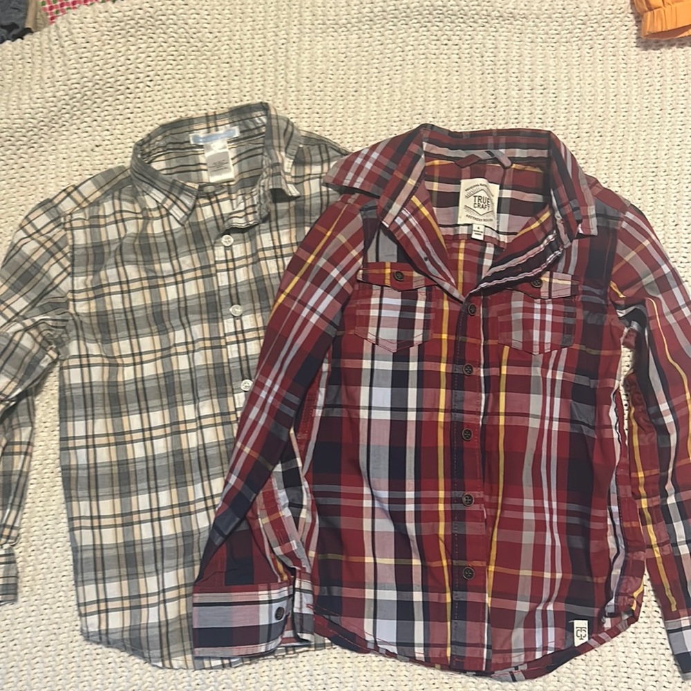 Janie and Jack and True Craft Button Down Dress Shirts Bundle Size 4
